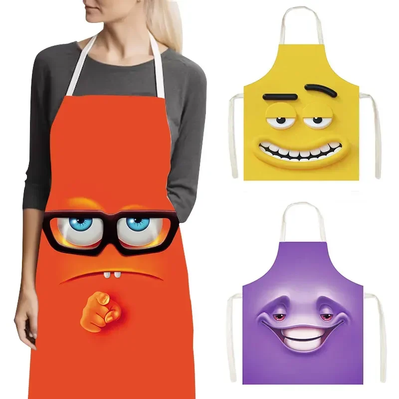 Funny Expression Cooking Apron for Men Women Home Cleaning Clothes BBQ Baking Pinafore Chef Waiter Kitchen Aprons Cleaning Tools