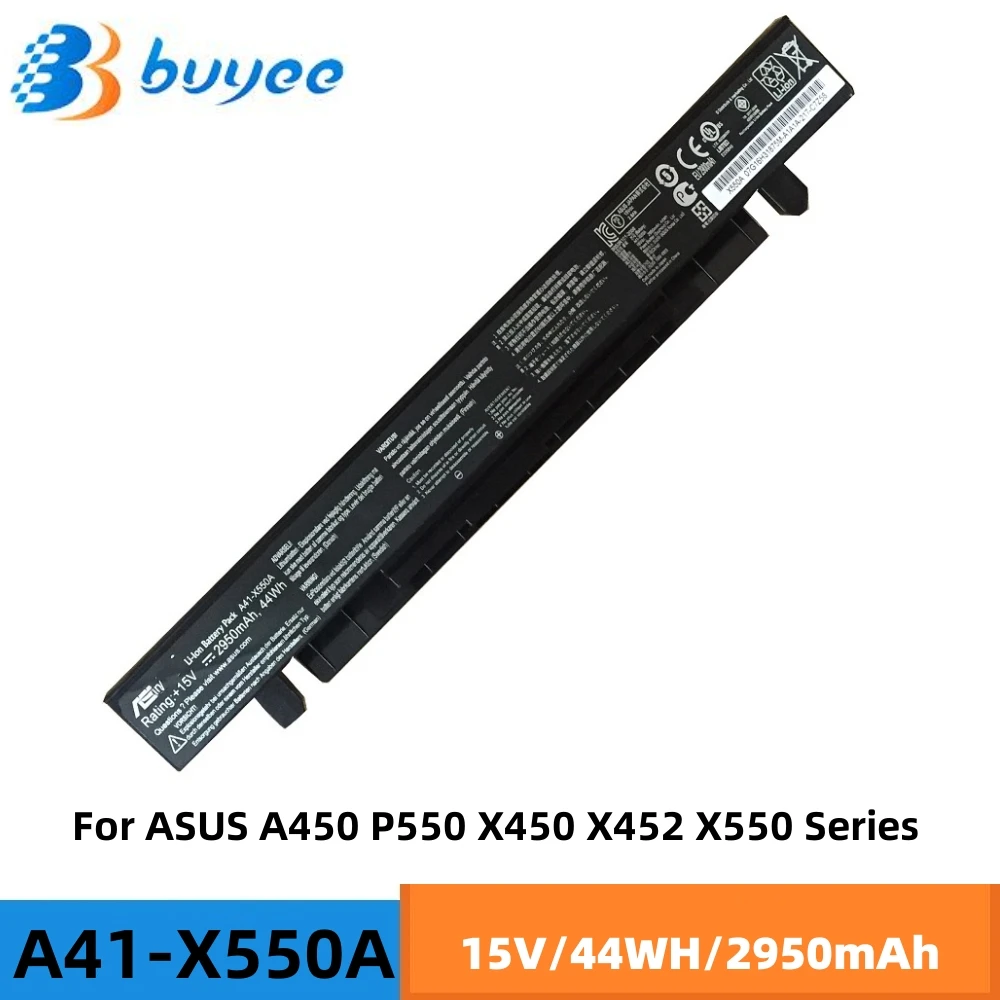 New A41-X550A Original Laptop Battery For ASUS A450 P550 F550 K550 R510 X450 X550 A550C X550A X550B X550D Series 15V/2950mAh HOT