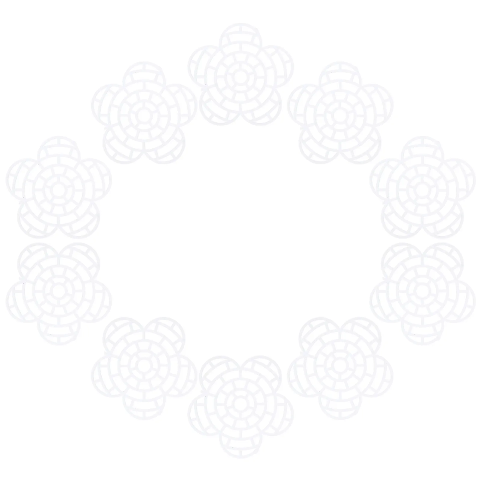 10 قطعة حقيبة كروشيه زهرة اكسسوارات 6.7 سنتيمتر قطر ثلاثية الأبعاد أدوات التطريز DIY بها بنفسك شبكة بلاستيكية قماش ورقة للحرف اليدوية الغزل