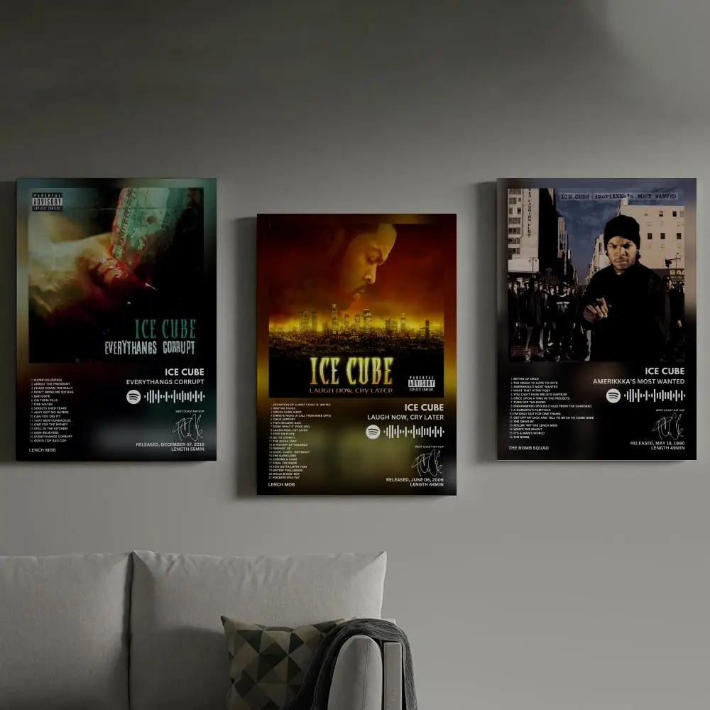 

Ice Cube Poster Prints Canvas Painting Wall Art Picture Living Room Home Decor Tracklist Music Album Cover