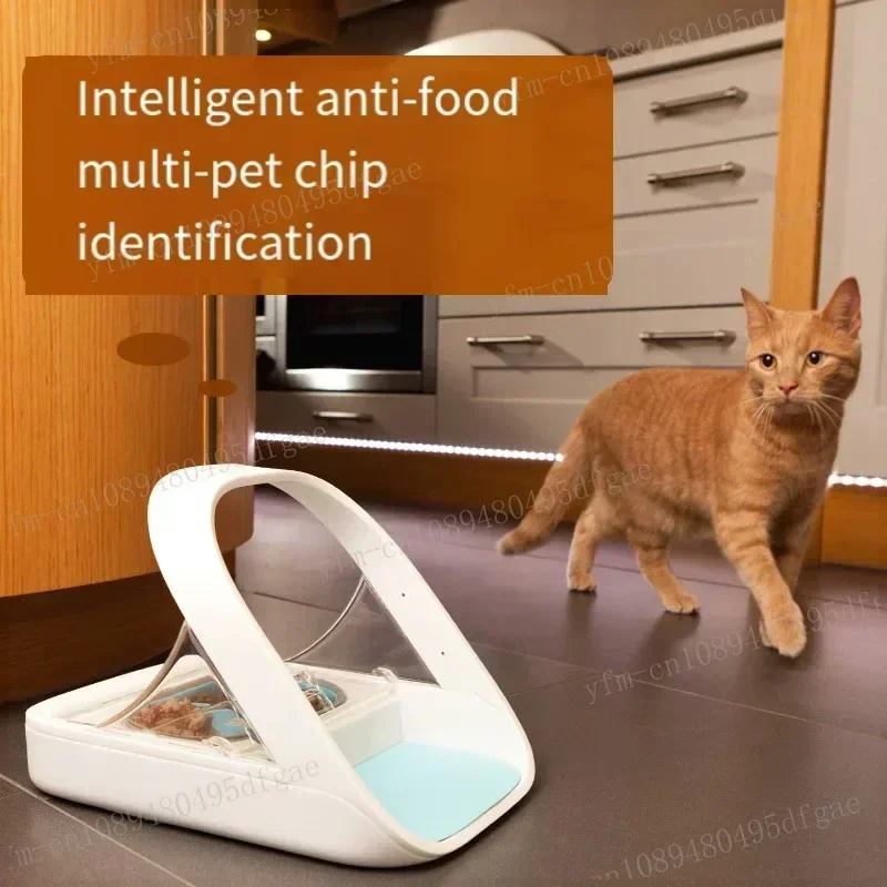 Chip Recognition Sensing Multi Cat Automatic Feeder Pet Cat Bowl Puppy Wet Food Preservation and Insect Prevention