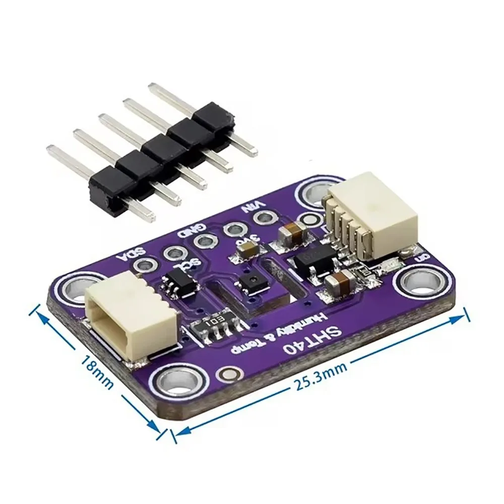 SHT40 SHT41 SHT45 Temperature Humidity Module IIC I2C 3.3V-5V Humidity Monitoring Sensor Low Power for QWIIC