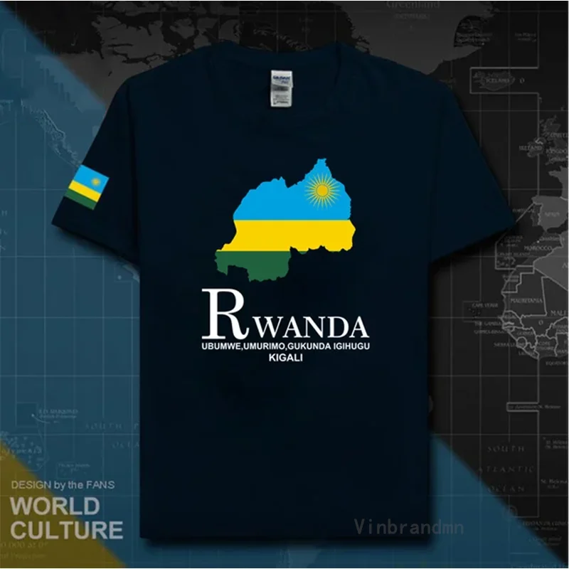 Rwanda Rwandan Rwandese Mens T Shirts 2023 Jerseys Nation Team tshirt 100% Cotton T-shirt Clothing Tee Country Sporting RWA Tops