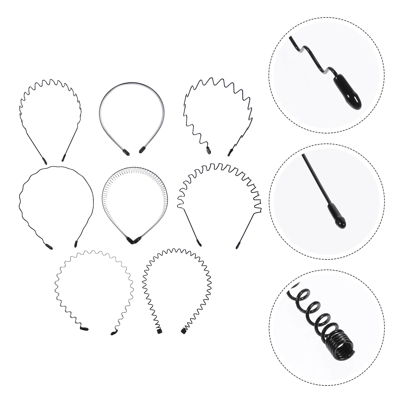 

8 Pcs Invisible Wave Hairpin Makeup Hoops Bands Unisex Headband Face Washing Hairband Girls Korean Version Practical Headbands