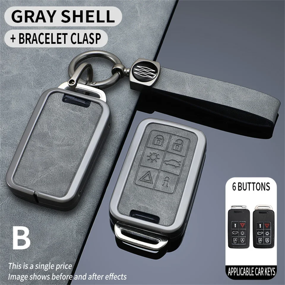 Car Key Remote Cover Full Case For Volvo S60 S80 V60 XC60 XC70 S60L V40 XC90 Auto Keychain Protection Accessories Ring