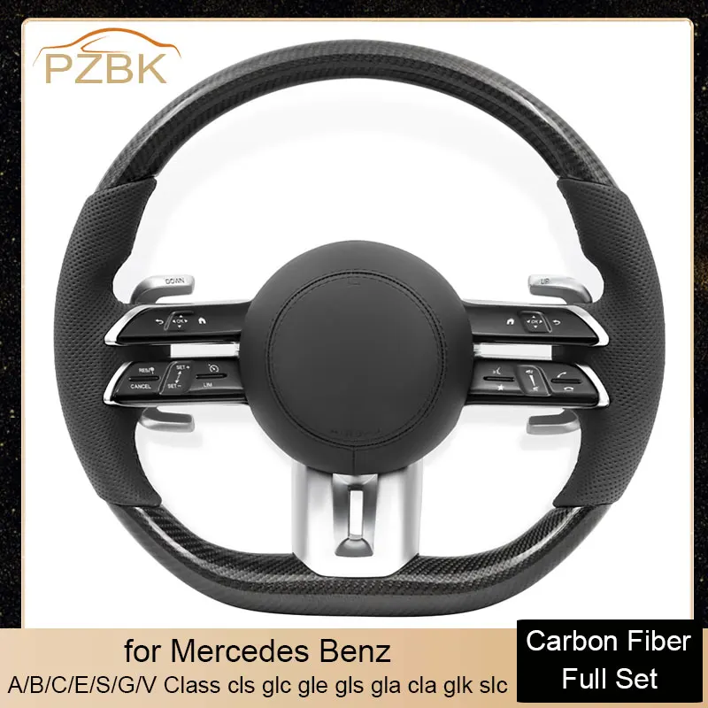 

Full Set Car Steering Wheel Carbon Fiber for Mercedes Benz AMG W204 W205 W212 W213 W221 W222 E63 E63S E63 S63 C63 CLS63 G63