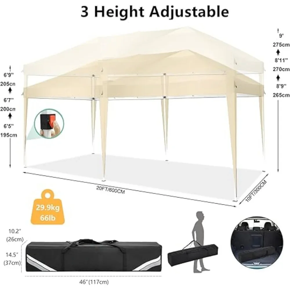 Pop Up Canopy Tent with 8 Removable Sidewalls Waterproof Commercial Instant Shelter Outdoor Party Tent Portable Canopy