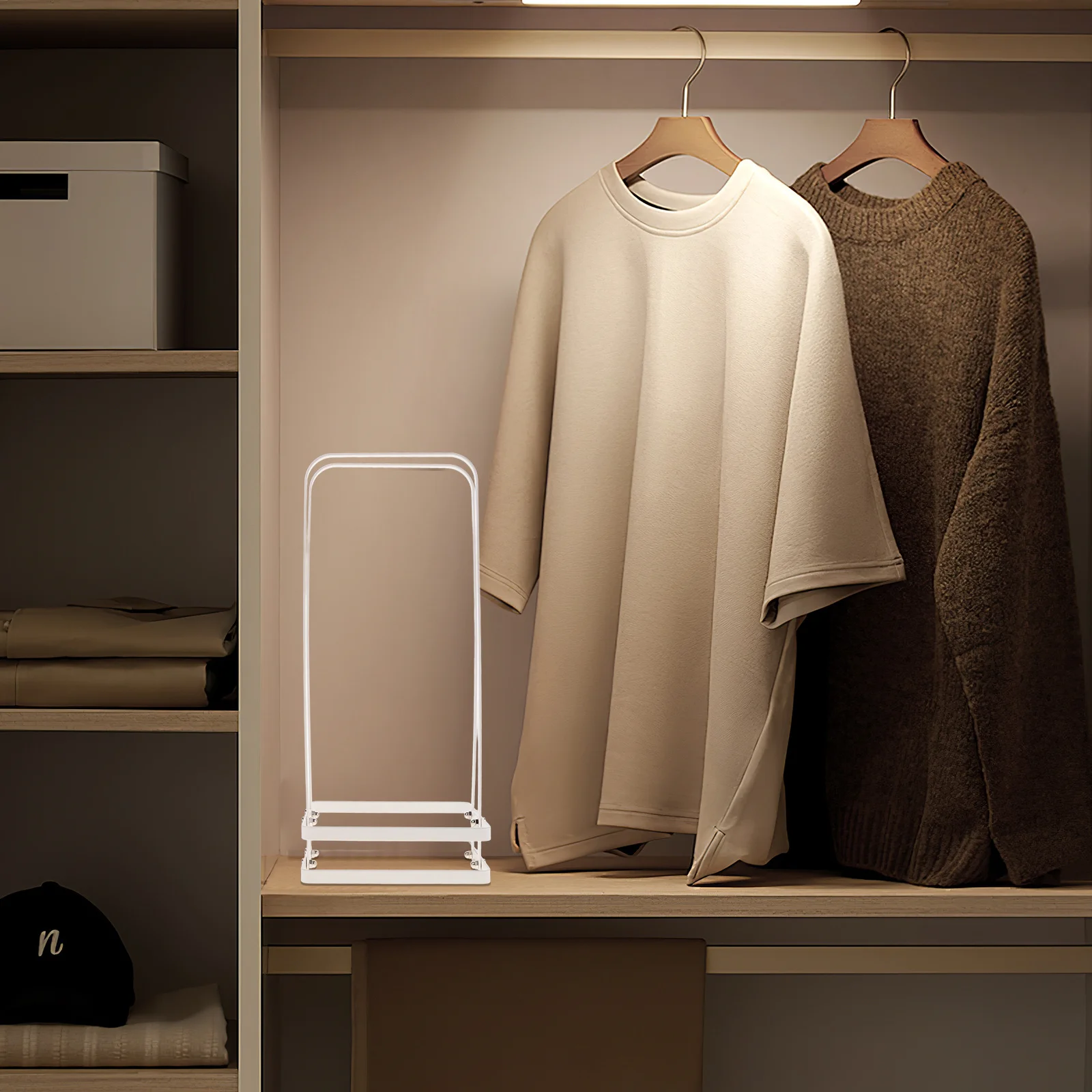 

Hanger Organizer Stacker Stand Metal Clothes Hanger Rack for Laundry Organization Stylish and Practical Solution