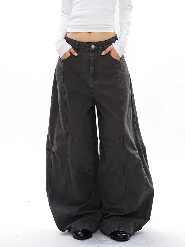 

Широкие брюки Deep ey Loose Casual S3T5 с деконструированным пэчворк-силуэтом, унисекс, в американском ретро-стиле, рабочие брюки