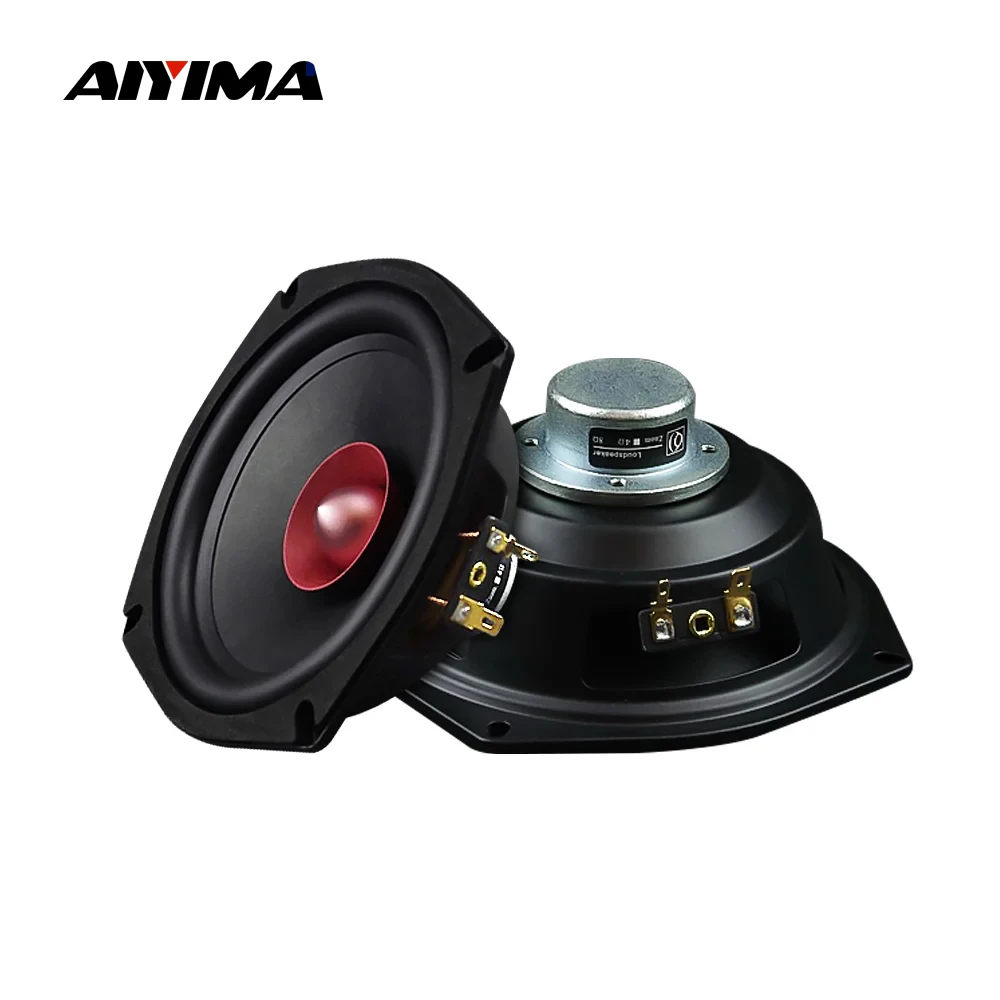 AIYIMA 2Pcs 5.25 Inch Full Range Speaker Unit 4 8 Ohm 40W Audio Speaker Aluminum Basin Home Audio Amplifier Loudspeaker