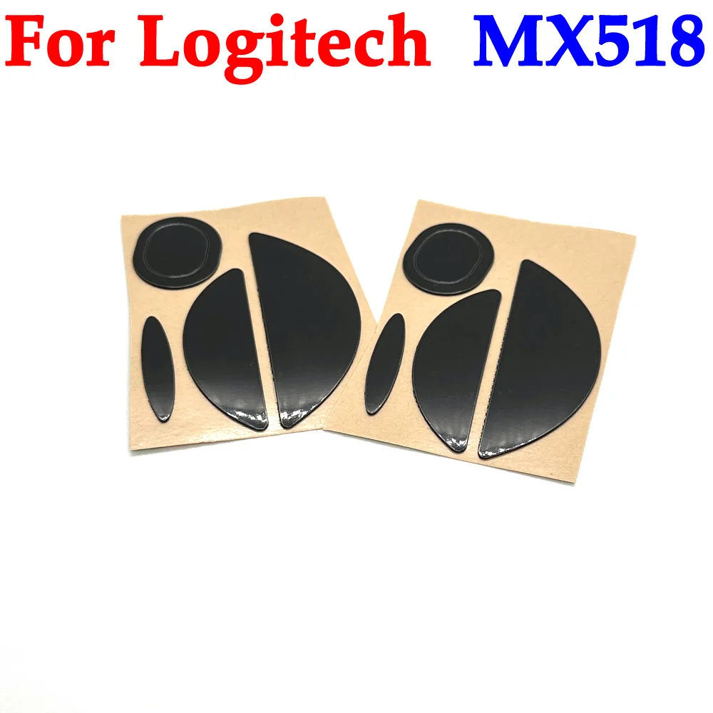 

Hot sale 1O0set/LOT Mouse Feet Skates Pads For Logitech MX518 NEW wireless Mouse White Black Anti skid sticker connector