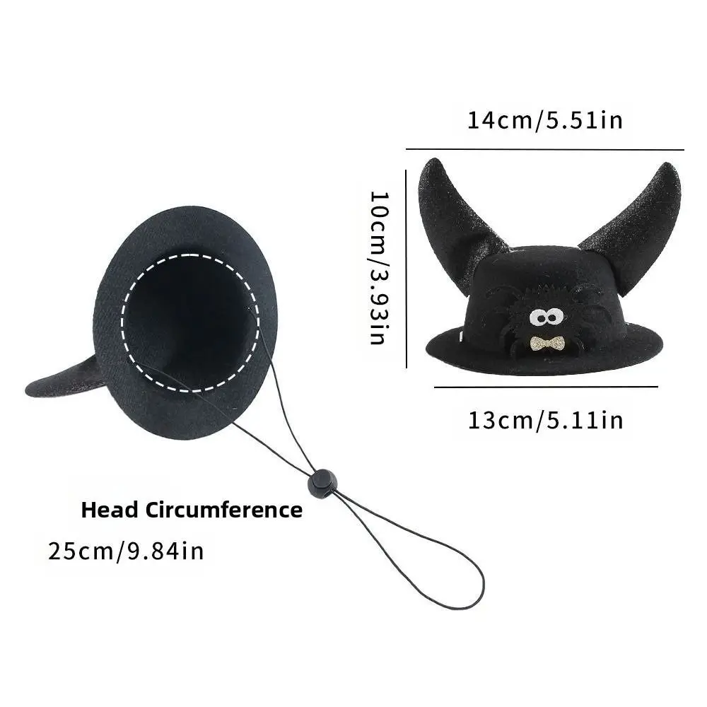 

Cat Headwear Cartoon Halloween Pet Horns Hat Pumpkin Felt Cat Cosplay Hat Adjustable Creative Halloween Pet Hat Halloween Decor