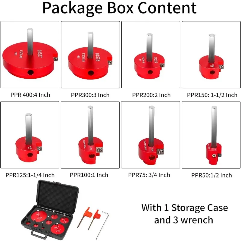 8 Pieces PVC Pipe Reamer Kit Plastic Tube Expanding Reamer Tool For PVC Pipe Fitting Connection And Pipe End Trimming