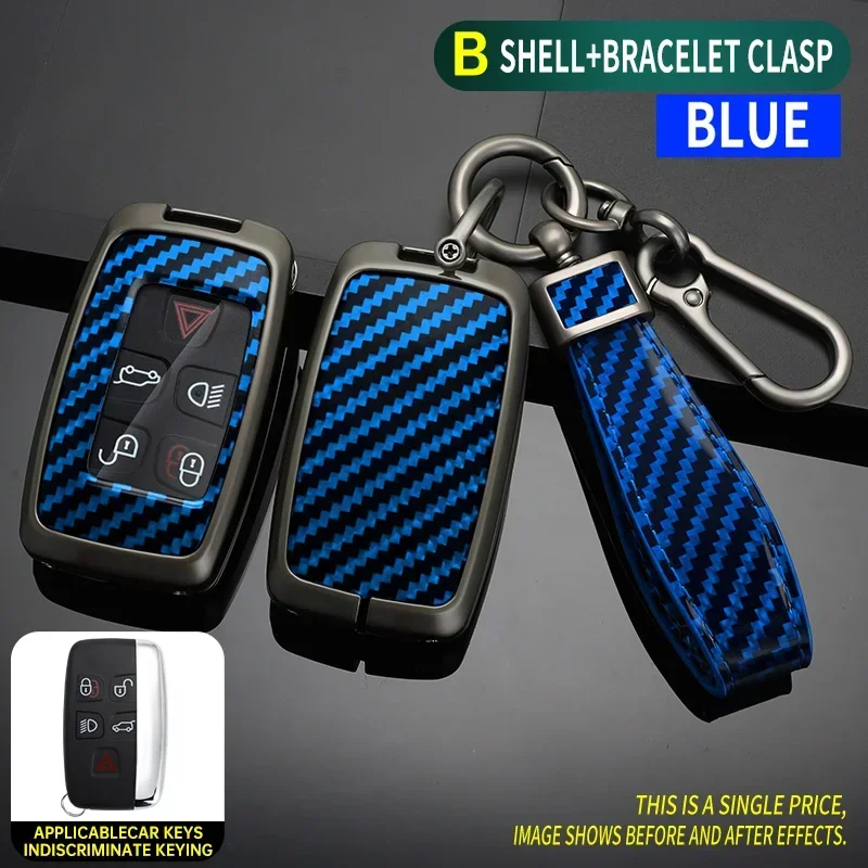 

Carbon Fiber Zinc Alloy Car Key Case Cover For Land Rover Range Rover Sport Evoque Freelander For Jaguar XF XJ XE XJL XF