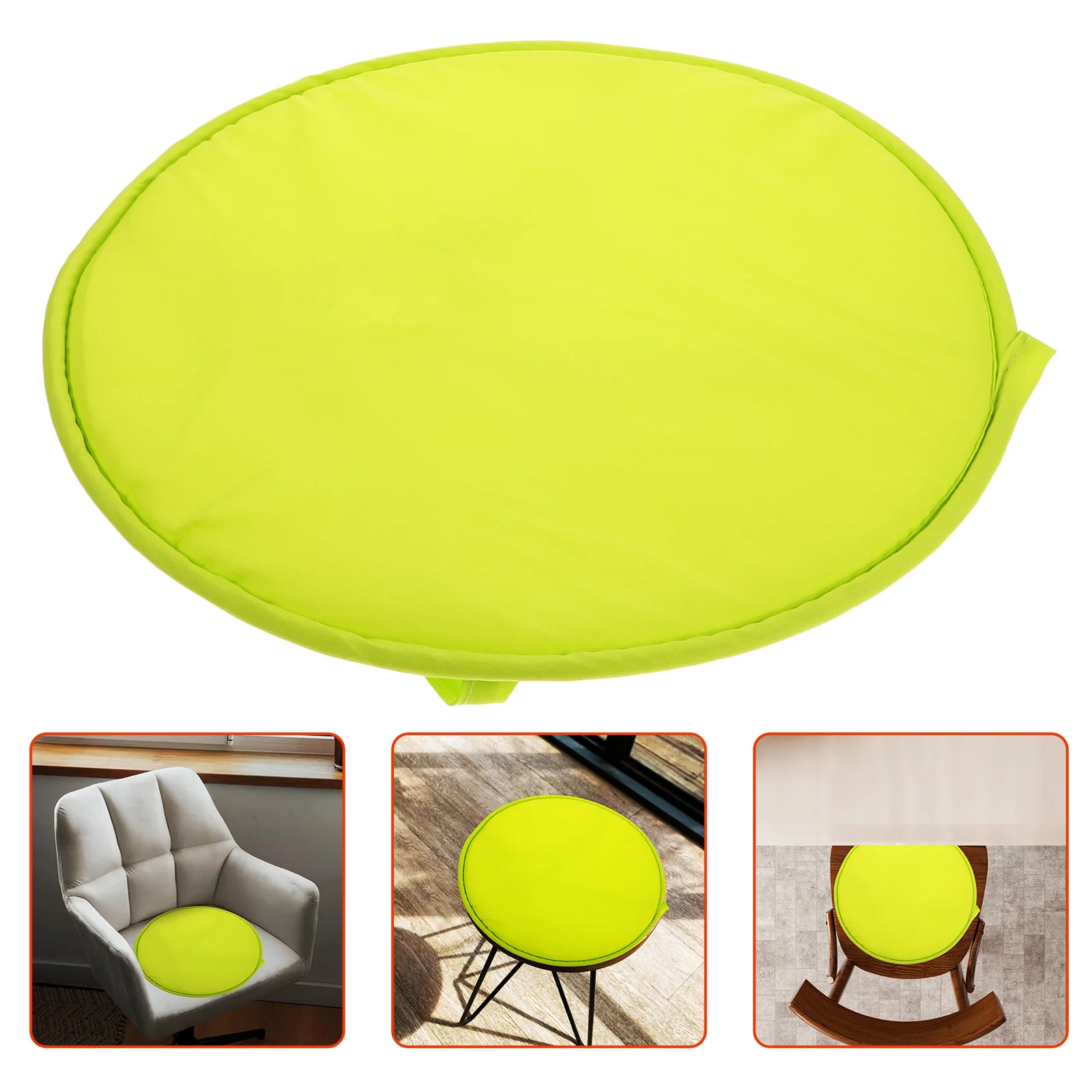 

1Pcs Round Shape Seat Cushion Light Yellow Thickened Sponge Chair Cushion for Dining Room Home Office Car Seat Pads