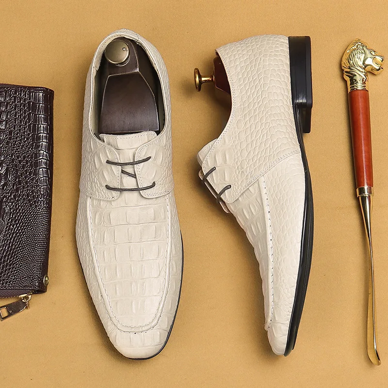 

Mens Luxury Shoes Men Designer Lace-Up Business Men Shoes Men Dress Shoes Summer Spring Cowhide High Quality Genuine Leather