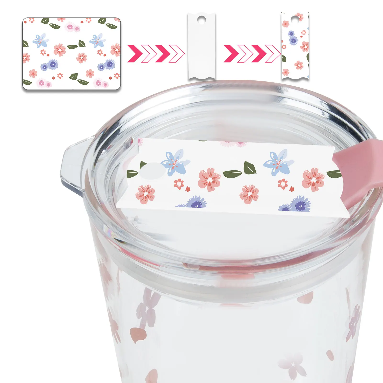 

6Pcs Sublimation Bottle Cap Sheets Blanks Acrylic DIY Decor Stylish and Functional Water Bottle Accessory Sublimation Blanks