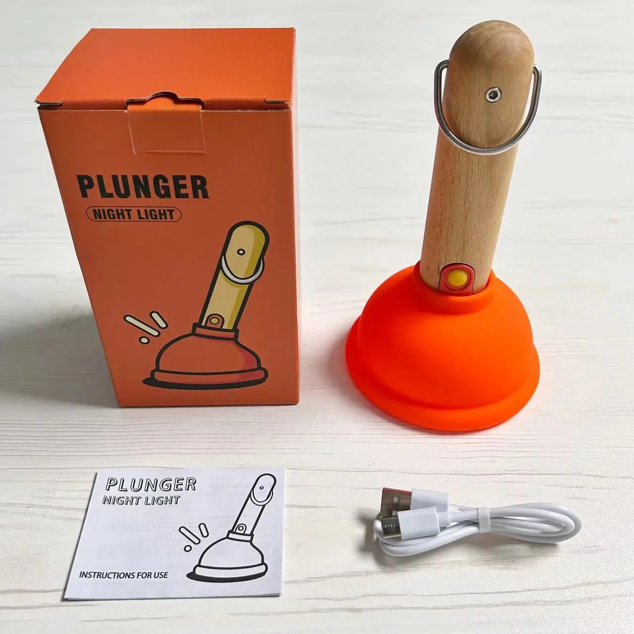 C2 Toilet Zuig Nachtlampje Plunger Siliconen Nachtkastje Kinderkamer Slaaplamp Sfeer Slaapkamer USB Schattig Decoratief Tafellicht