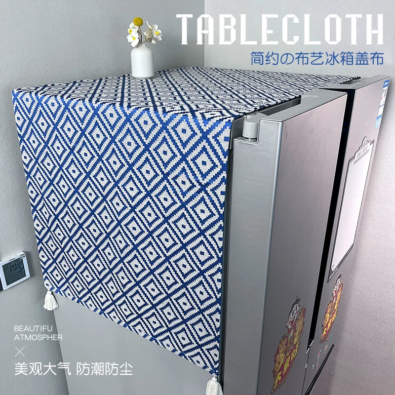 Dust-proof cover cloth double-door single-door top cooling luxury high-grade refrigerator cover cloth oil-proof protective cover