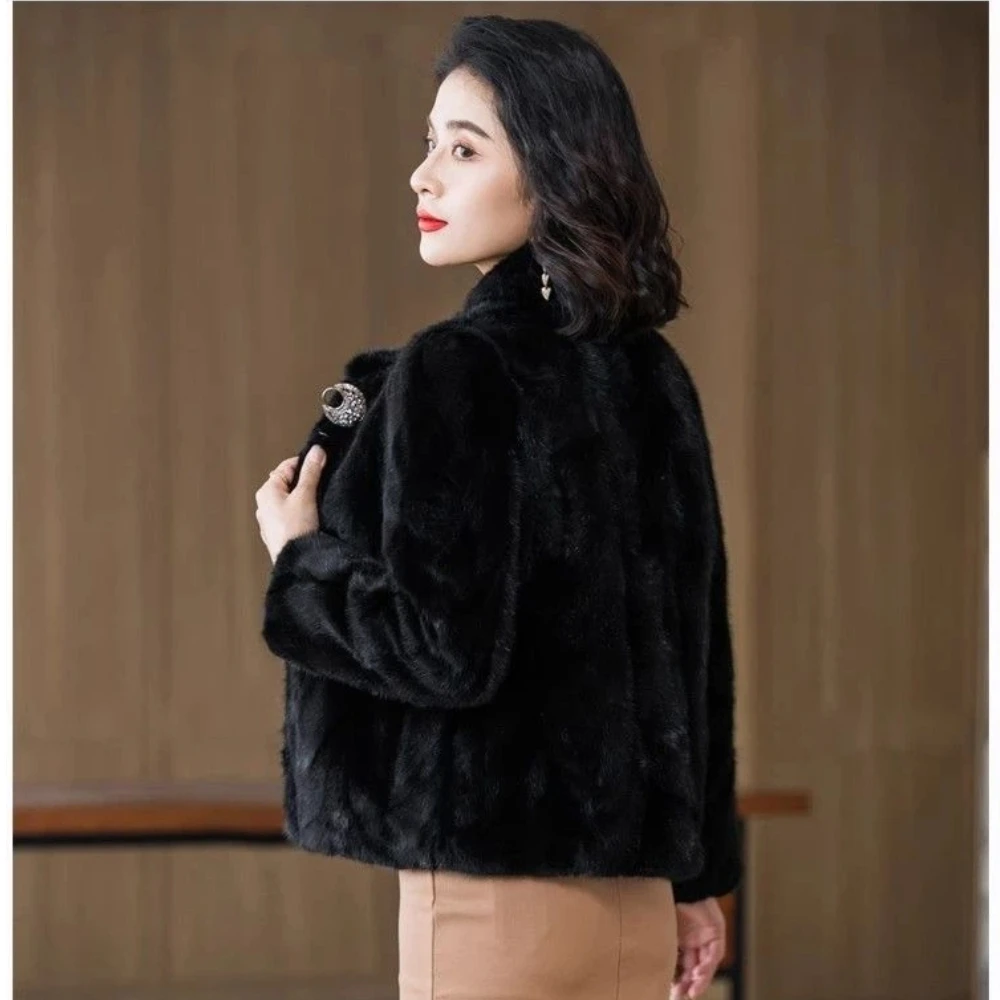 Hot-selling Fashion New Mink Fur Jacket Women Autumn Winter Real Mink Fur Coat High Quality Genuine Fur Short Street Clothing