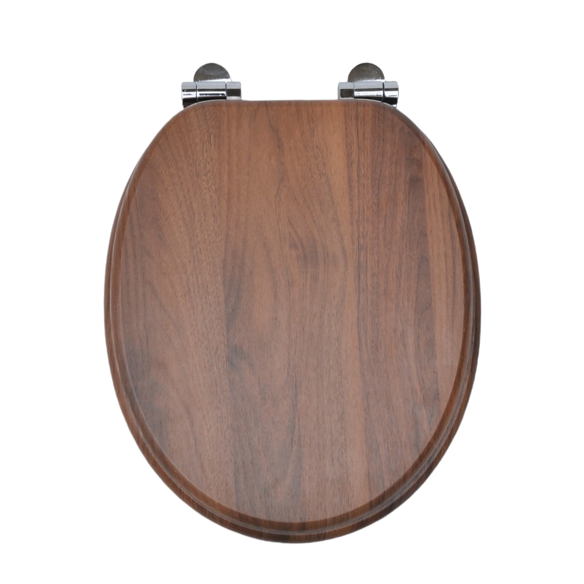 SAINOS WC-Sitz mit Soft-Close-Funktion, WC-Sitz aus Holz, universeller Toilettensitz, langlebiger, stabiler MDF-Toilettensitz, belastbar bis 190 kg, einfache Installation, Zinklegierungsscharnier, antibakteriell und leicht zu reinigen – Detail 6