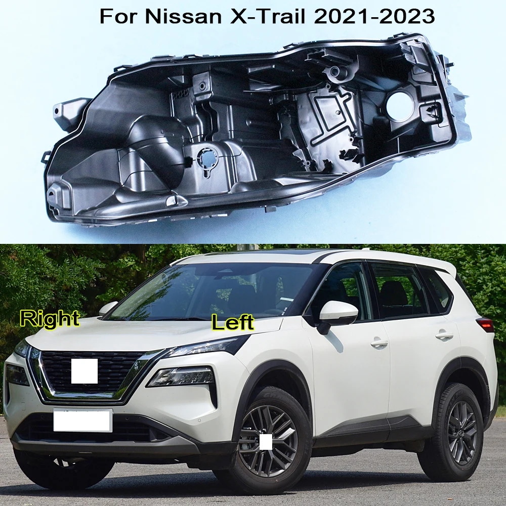 

For Nissan X-Trail 2021 2022 2023 Car Headlamp Base a Replacement Headlights Bottom Case Black Box Auto Parts