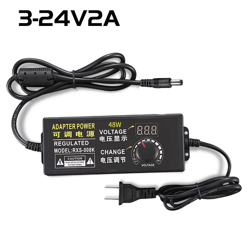 AC110V-220V To DC3V-24V 2/3/5A  Adjustable Power Supply with Display Voltage Regulated Power Dimmer Switch Lighting Transformers image 4