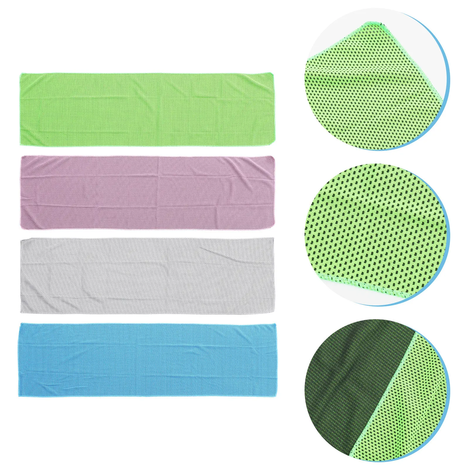 

Набор из 4 высокопроизводительных охлаждающих полотенец для шеи, лица, головы, турбанов, для фитнеса, тенниса, гольфа, плавания, впитывающих пот, летние