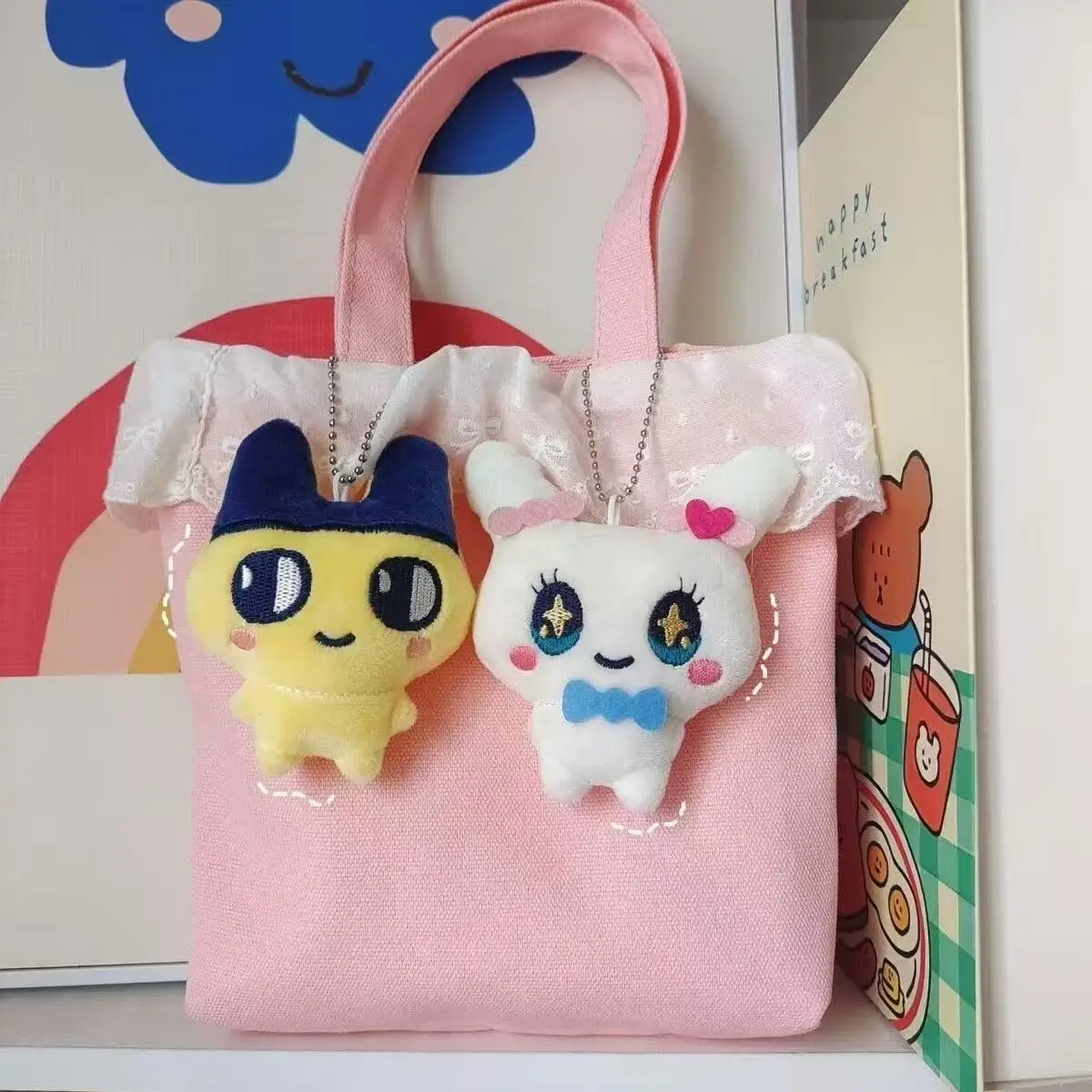 الكرتون تماغوتشي نمط Mameiji ميمجي أفخم دمية لطيف على ظهره الديكور المفاتيح الكرتون لعبة إلكترونية الأجهزة الطرفية اللعب #1