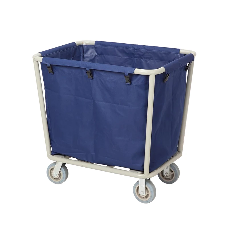 Multifunctional Rolling Linen Sorter Cart Hotel Laundry Housekeeping Cart Trolley For Room Cleaning