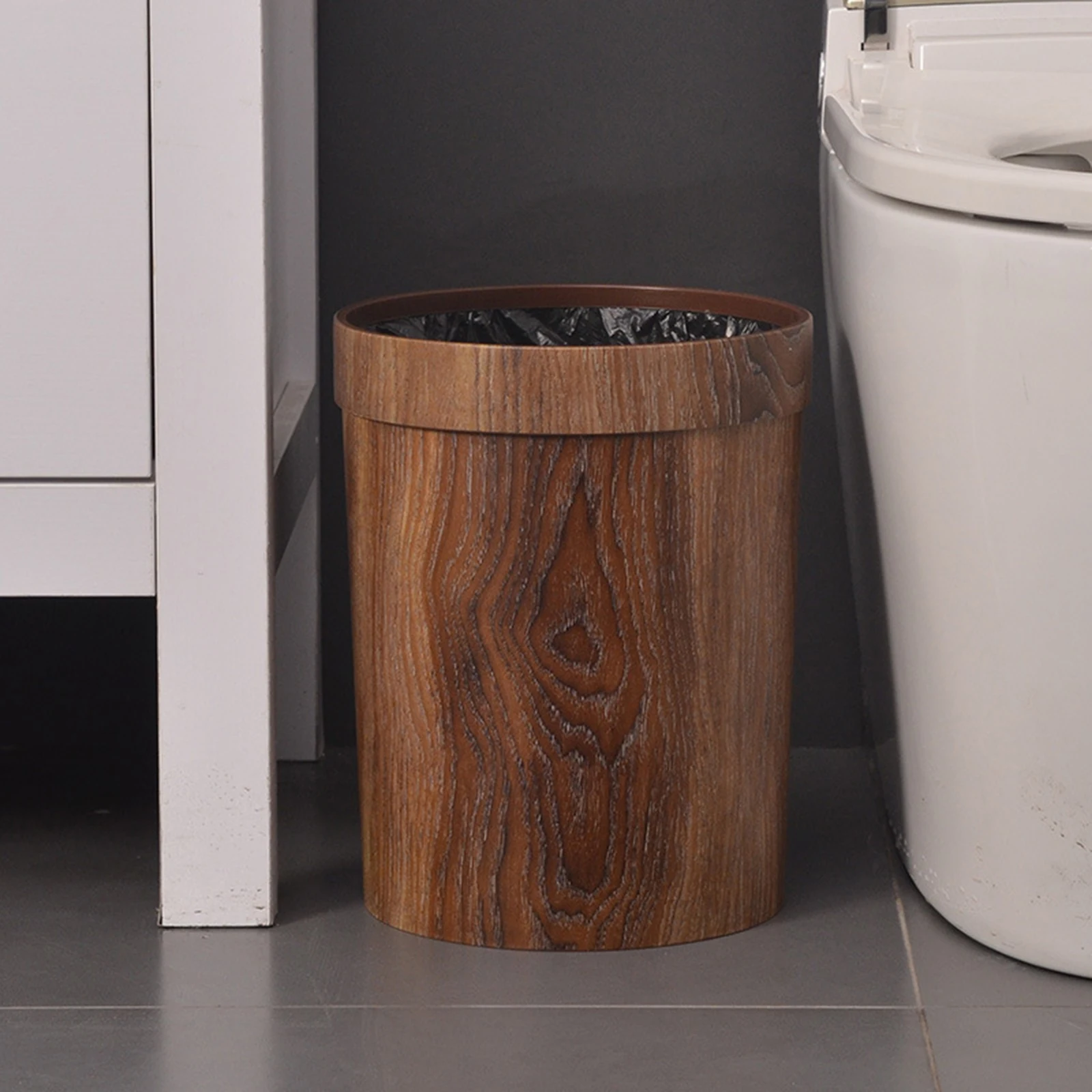 Retro Creative Trash Can Garbage Can for Car Cupboard RV Bedroom Camping Indoor Trash Can With Lid Bedroom Bathroom Installable