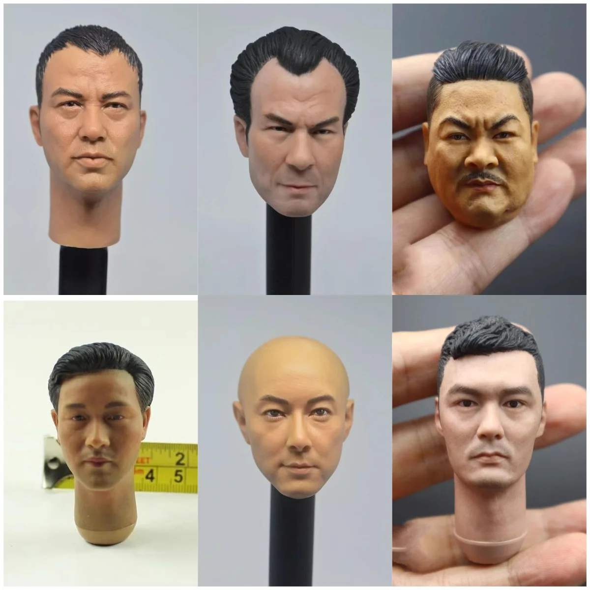 1/6 Scale Hong Kong Star DickyCheung Shawn Yue Suet Lam Simon Yam Head Sculpt for 12in Action Figure Toy Collections