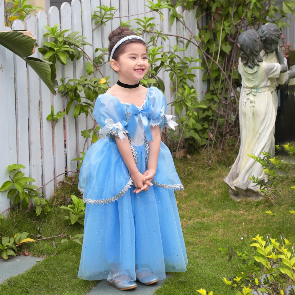 Vestido de princesa con lentejuelas hinchadas para niña, vestido de tul para boda, fiesta de cumpleaños, desfile de belleza, vestidos de baile de rendimiento, nuevo