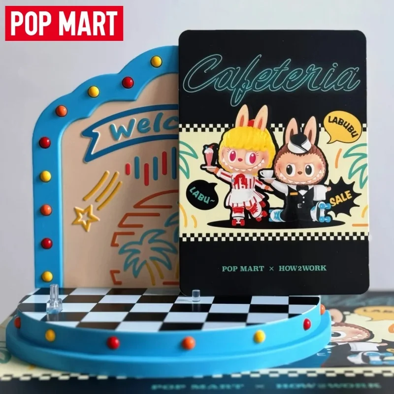 

POPMART The Monsters Labubu Retro Cafeteria Series Blind Box Genuine Kawaii Labubu Figure Collectible Desk Decor Birthday Gift