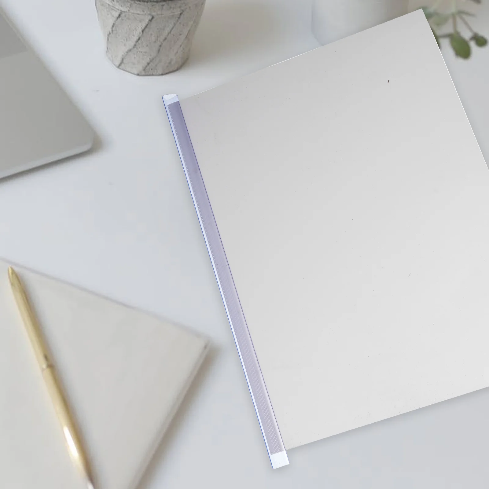 10 Pcs Clips Plastic Slide Binders for Book Bookbinding Bars Grip Pull Rod Loose-leaf Slides