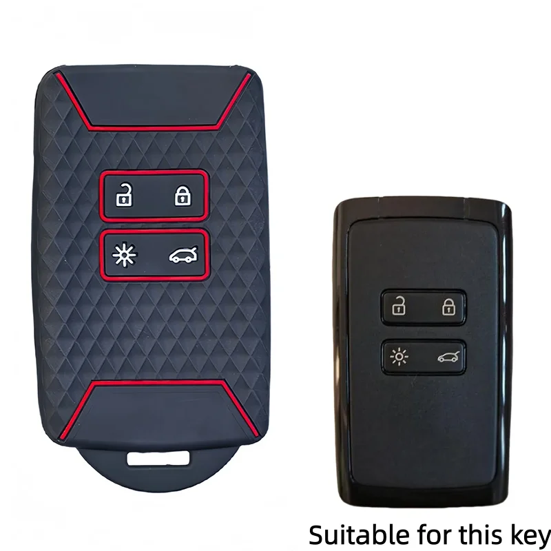 Siliconen autosleutel case cover Voor Renault Clio Captur Alpine A290 GTS A110 A390 Espace Austral Auto Accessoires