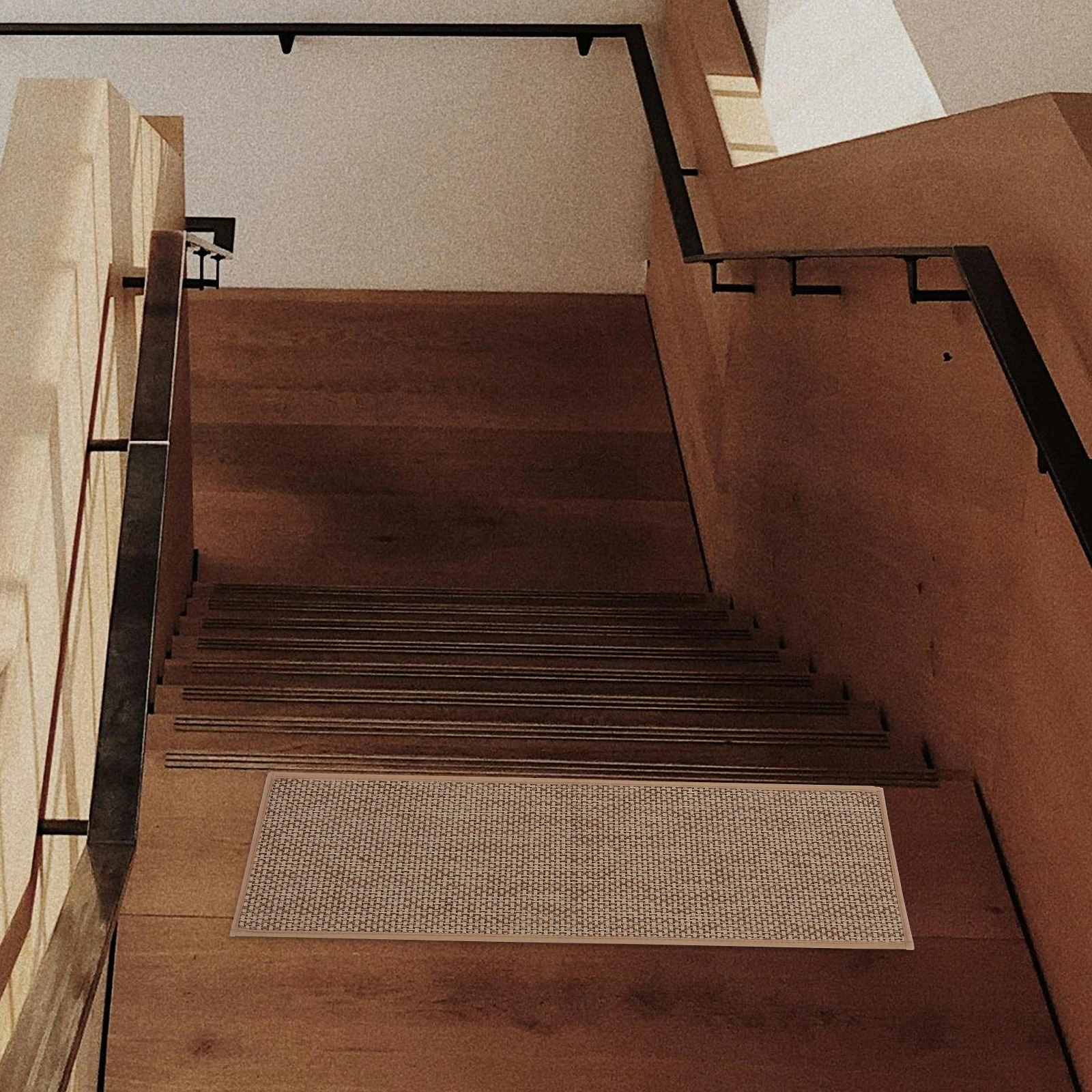 5 قطعة درج غير قابل للانزلاق يعامل منصات خطوة ذاتية اللصق لبلاط الخشب الداخلي شريط لحام أمان الخرسانة سهلة التركيب مقاومة للاهتراء #3