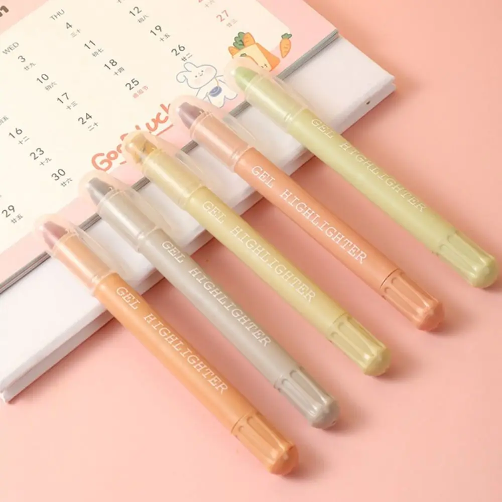

8PCS Solid Gel Highlighters Set Large Capacity Eye Protection Color Marker Pen DIY Scrapbook Hand Account Pen