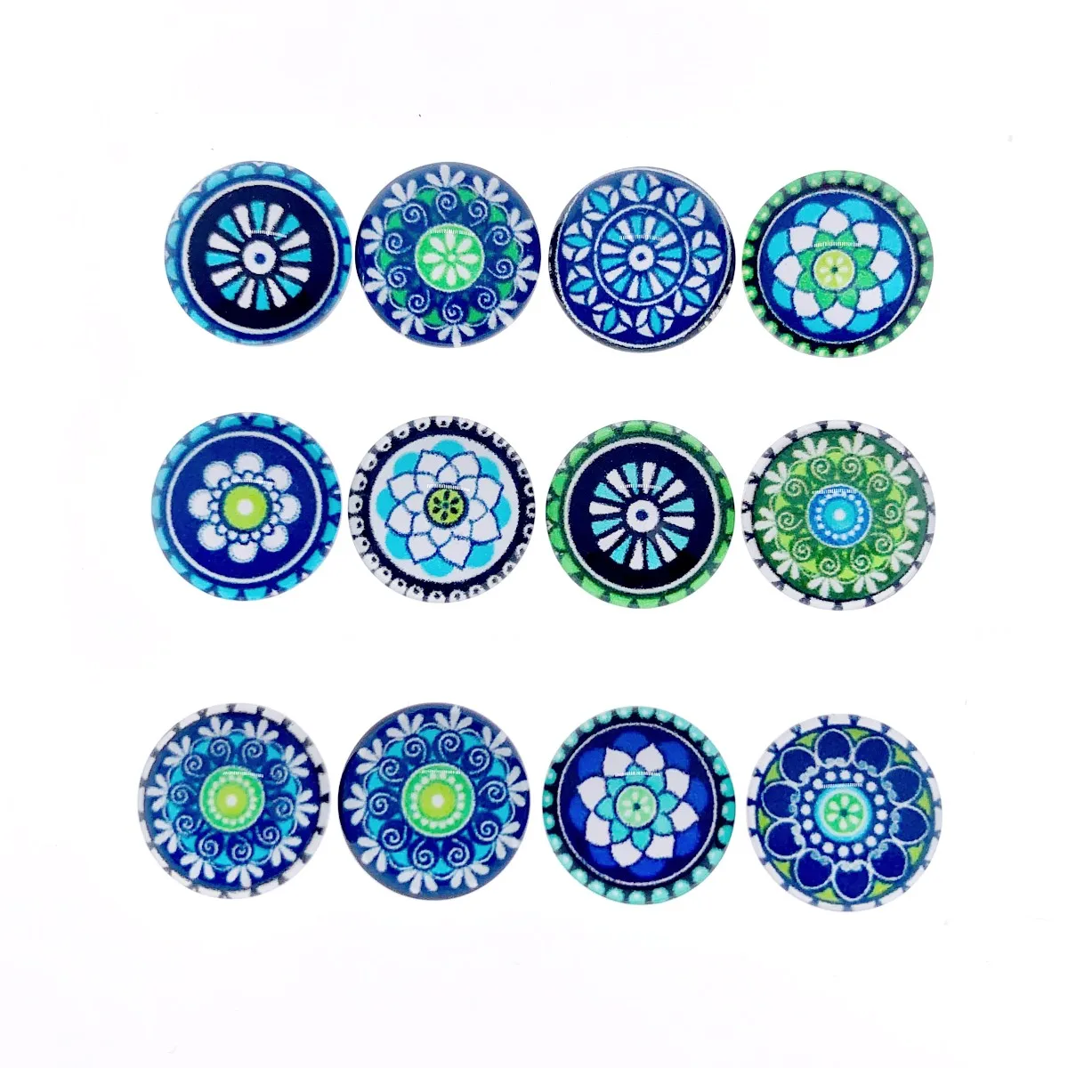 8 10 12 14 20 25 30mm Random Mixed Round Glass Cabochon Flatback Photo For DIY Earrings Bracelet Necklace  Making Accessories