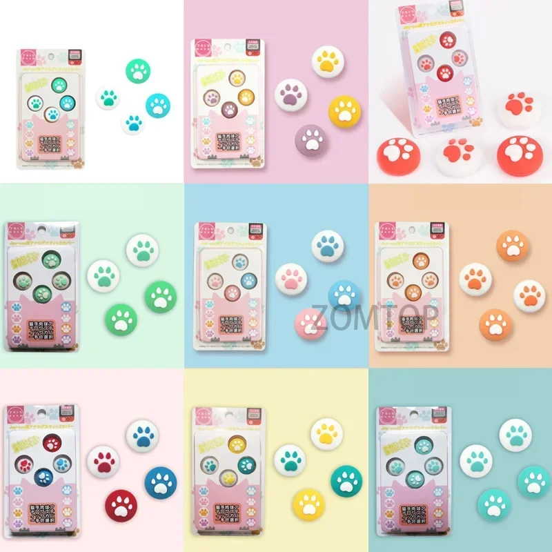 Cute Cat Paw Pad Claw Thumb Stick Grip Cap Joystick Cover for Nintend Switch Lite NS Joy-Con Controller Gamepad Thumbstick Case