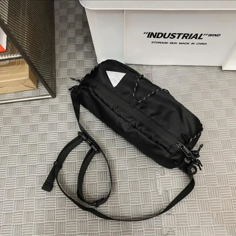 Nylon Chest Bag Waterproof Lightweight 3M Reflective Crossbody Fanny Pack Outdoor Sports Cycling Unisex Sling Bag