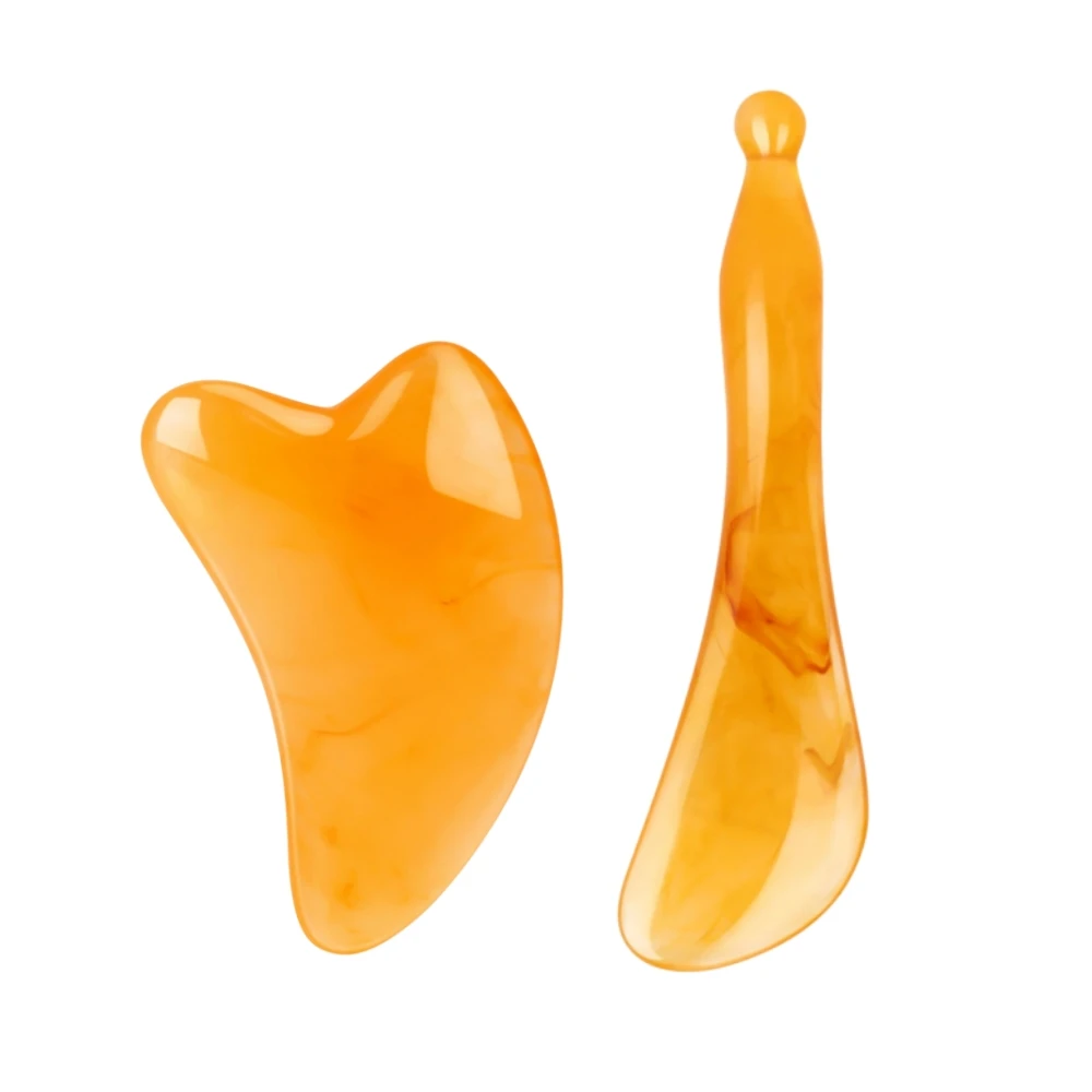 Resin Guasha Massage Board Body Meridian Scraping Scalp Massage Comb Head Eye Neck Face SPA Massager Acupuncture Massage Tools