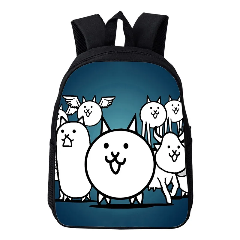 

12 Inch Kids Backpacks The Battle Cats Schoolbag Lightweight Kindergarten Bags Waterproof Backpack for Boys Girls Small Bookbag