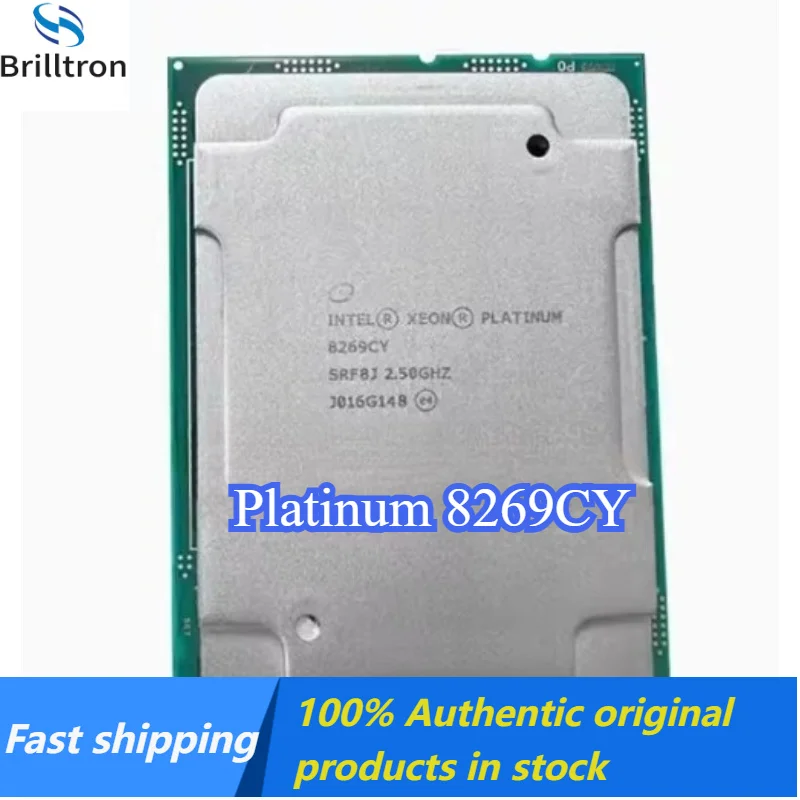 

1PCS Xeon Platinum 8269CY CPU 26-Cores 52-Threads 2.5GHz 35.75MB 205W DDR4 LGA3647 for C621 Server Motherboard 8269CY Processor