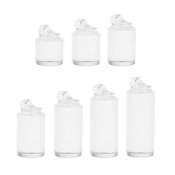 

2x7Pcs Acrylic Finger Ring Display Stand Holder Jewelry Shop White Cylinder