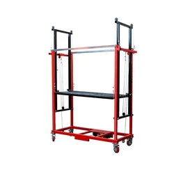 Electric scaffolding ladder platform with remote control