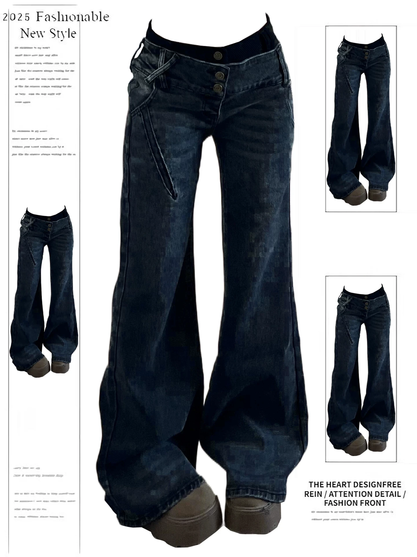 

Women's Black Y2k Ripped Cargo Jeans Harajuku Denim Trousers Aesthetic Y2k Jean Pants Vintage Japanese 2000s Trashy Clothes 2026