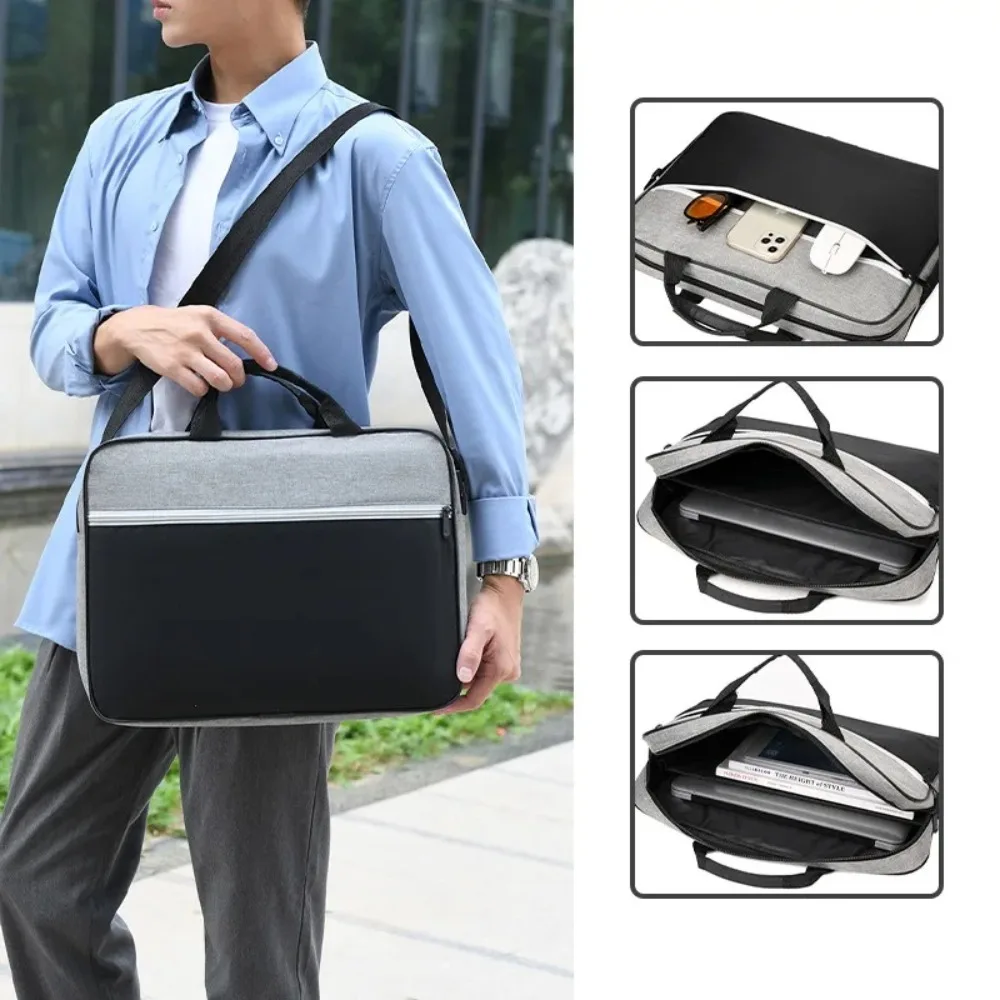 Nuova borsa per laptop di grande capacità Borsa a tracolla Valigetta Borsa per computer Custodia per laptop portatile antiurto