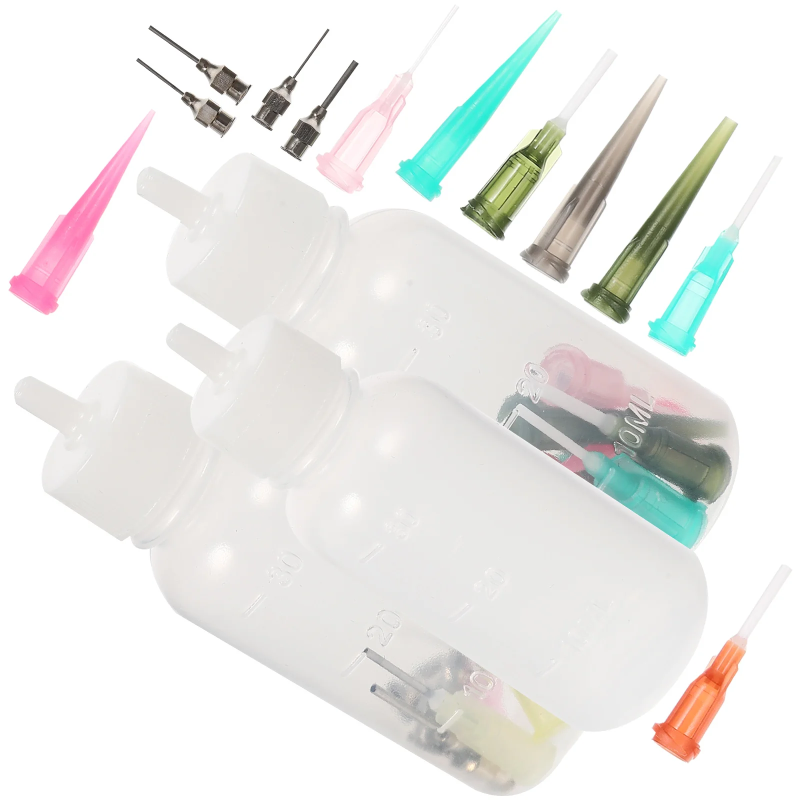

1Set Pigment Squeeze Bottles 30Ml Refillable Needle Tip Applicator Liquid Dispensing for DIY Crafts Glue Paint Ink