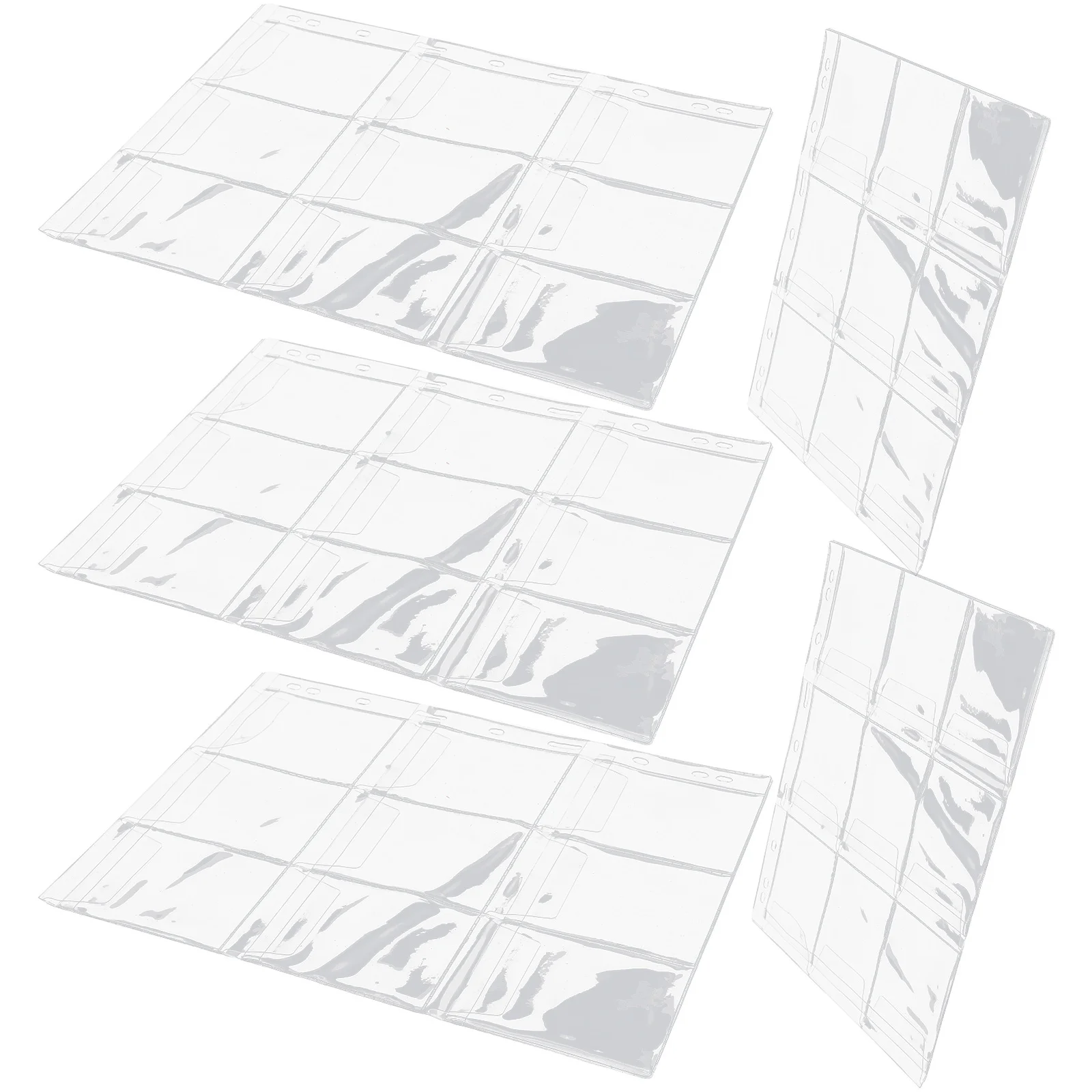 5pcs Coin Collection Pages 9-Hole Transparent Coin Storage Sheets For Collectors Lightweight Plastic Holder For Coins Medals